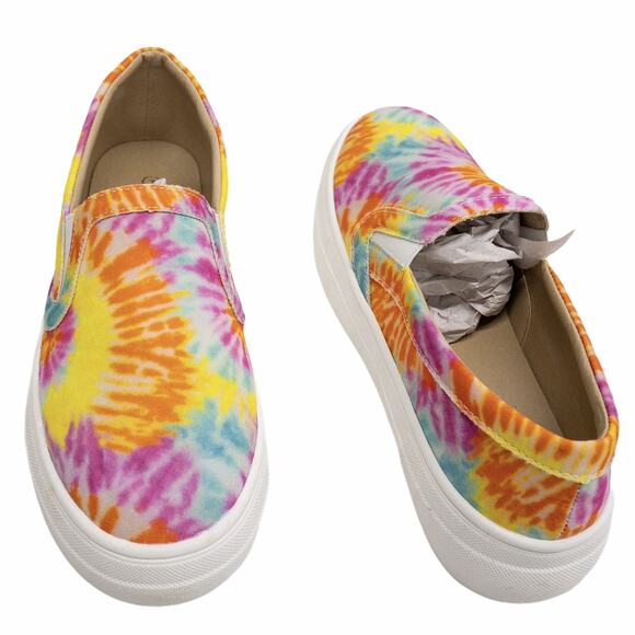 Mata Rainbow Tie Dye Coco Slip On Sneakers 7 Women's - Picture 6 of 9